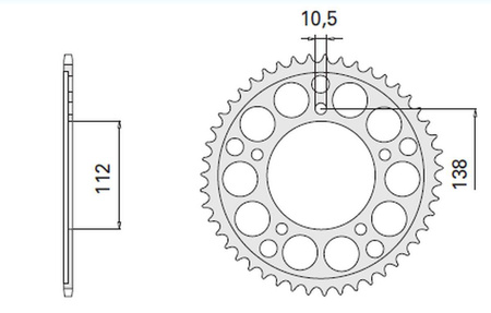 Zębatka tylna 4448 49 (2097-49) yamaha 600 yzf-r6 (mod.Cat.530) '99-'02