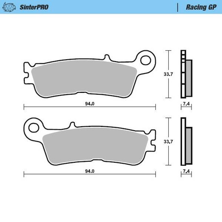 Klocki hamulcowe sinter metal racing ng: 12 (sinterpro series racing gp) przód / przednie  kh755 fantic xx 125, xef/xxf 250/450, xex 250 '22