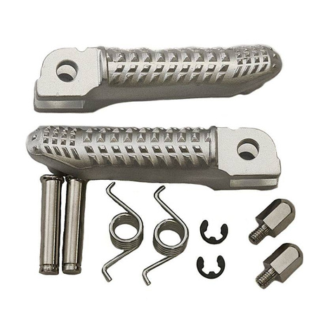 Zestaw podnóżków (podnóżki) kierowcy kompletny z mocowaniami bmw 1000rr '15-17 kolor srebrny