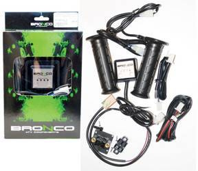 Manetki podgrzewane atv + podgrzewacz kciuka - srebrny sterownik (el)