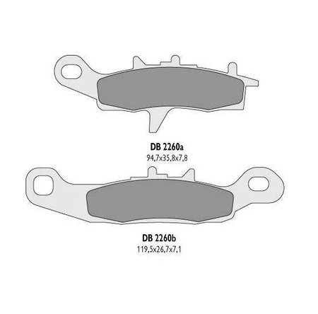 Klocki hamulcowe kh258, kh349, - zastąpione przez db2260or-d
