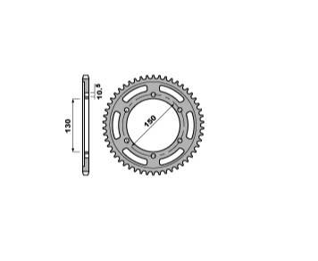 Zębatka tylna utwardzana 300 47 c45 honda xl 600v (87-99), xl 700v (08-09) (30047) (jtr300.47)