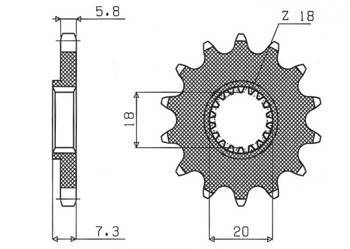 Zębatka przednia 432 12 suzuki rm 125 '92-'07, rmz 250 '10-'12 (jtf427.12) (łańc. 520) (43212jt)