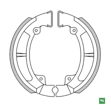 Szczęki hamulcowe tył kawasaki klr 250 '84-'05, kl 250 '80-'84, przód kdx 200 '83-'85 (120x35mm)