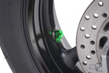 Zestaw Zaworków Do Kół Motocyklowych (90 Stopni) Śr.11mm Zielone