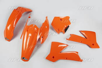 komplet plastików ktm sx/exc '03-'04 kolor pomarańczowy (kt502e127)
