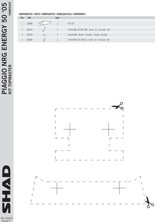 Stelaż kufra tylnego Shad do Piaggio Energy NRG 50