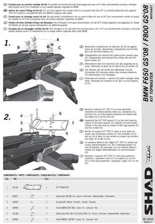 Stelaż kufra tylnego Shad do BMW F650GS F800GS F700GS