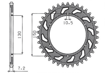 Zębatka tylna 300 47 honda xl600v transalp '87-'99, xl700v '08-'13 (jtr300.47) (łańc. 525) (30047jt)