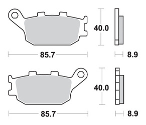 Hamulcowe kh174 crf 1000/1100 l africa twin '16-'20 tył/tylne street excel/racing ng sinter kolor złoty
