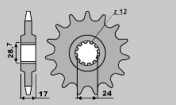 Zębatka przednia 295 14 18nc (łańc. 530)