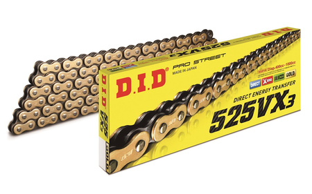 Łańcuch napędowy did525vx3g&b-110le zamknięty (złoty)