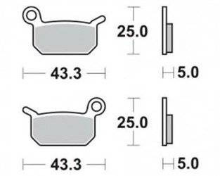 Klocki hamulcowe KH325 Sinter Offroad przód/tył KTM SX 50 65 Husqvarna