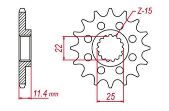 Zębatka przednia 1252 17 ktm lc4 400/600/620/640/690 (jtf1902.17)* (łańc. 520)