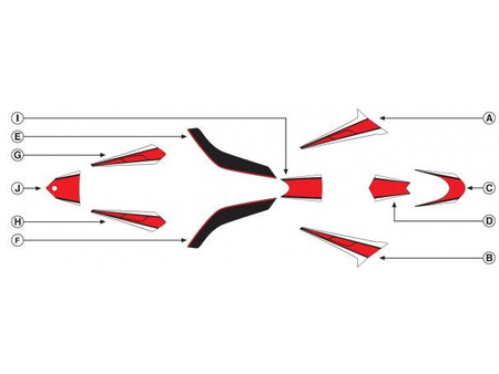 Zestaw naklejek puig do yamaha t-max 530 12-14 (białe 8413)