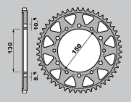 Zębatka tylna 860 38 (a4150859380) yamaha fzs 600 fazer 96-03