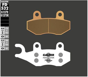 Klocki hamulcowe sinter racing kawasaki z400/ninja 400 '18-, przód