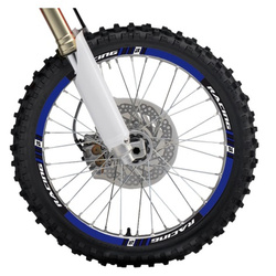 Komplet naklejek (oklein) na felgi kolor niebieski (racing)