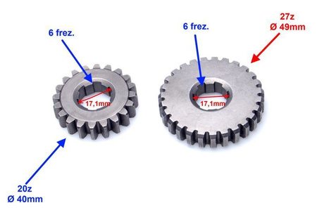 Koło Skrzynia biegów 20Z 27Z kpl ATV 110