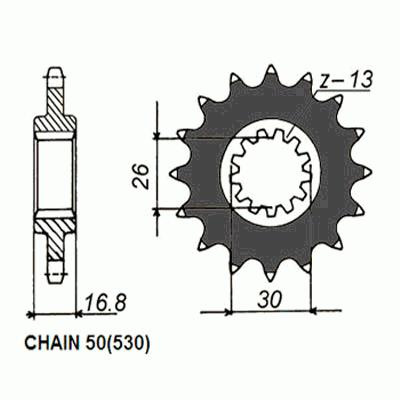 Zebatka napedowa sunstar sunf522-16