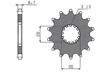 Zębatka przednia 2090 19 triumph daytona 955/sprint st/sprint gt (jtf1180.19) (łańc. 530) (209019jt)