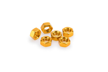 Anodowane Śruby Aluminiowe Blister 6 Nakrętek M8 Żółte