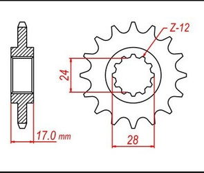 Zębatka przednia 295 12 honda cbr 600f '87-'96 (jtf295.12)
