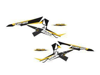 Komplet naklejek (oklein) can-am renegade 500 '07-'23 dream 2 kolor czarny/żółty/ biały