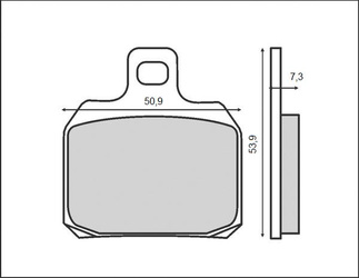 Klocki hamulcowe kh266 brembo, tył (ft 3035)