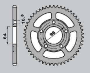 Zębatka tylna 242 53 honda xl125r '82-'87 (pro link) (jtr242.53)