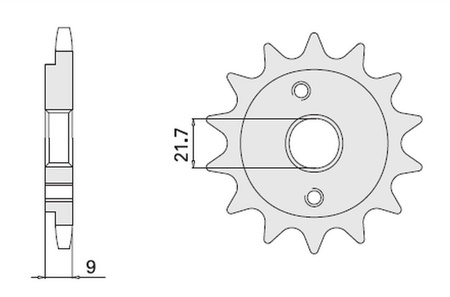 Zębatka przednia 350 13 honda xr 600r '91-'00, polaris 500 (jtf1309.14) (309-13)