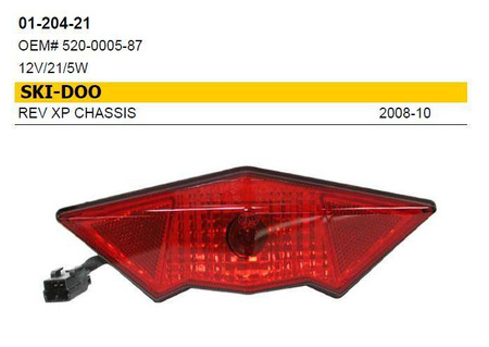 Nachman lampa tylna snow ski-doo rev xp chassis (08-10) 12v/21/5w