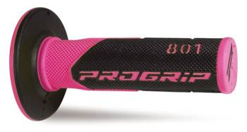 Manetki pg801 off road (22+25mm, dł.115mm) kolor różowy fluo/czarny (dwuskładnikowe) (801-297)