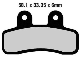 Komplet klocków hamulca do skuterów Kreidler Galactica oraz Kreidler Jigger. Mogą one mieć zastosowanie również w innych pojazdach i markach.