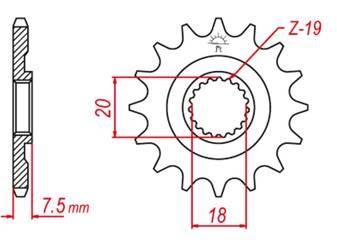 Zębatka przednia 340 12 honda cr 125 '87-'03 (jtf326.12)