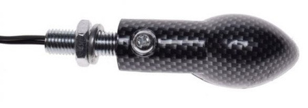Kierunkowskaz motocyklowy led owalny carbon E8