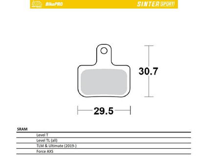 Moto-master bike pro klocki hamulcowe rowerowe sinter sport metaliczne