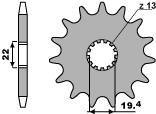 Zębatka przednia 4103 11 18nc suzuki lt 160 89-01, lt 230 86-93 (jtf1439.11) (łańc. 520)