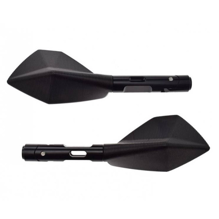 Lusterka motocyklowe Hebe M10 M8 CNC czarne