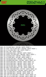 Tarcza hamulcowa przód bmw r45/60/65/75/80/90/100 (260x144x5) 10 otworów śr.5