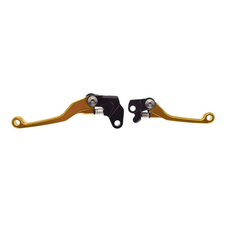 Dźwignia hamulca i sprzęgła do Suzuki RM żółta komplet