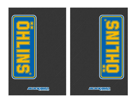 Komplet naklejek (oklein) na teleskopy ohlins-carbon 2 szt.