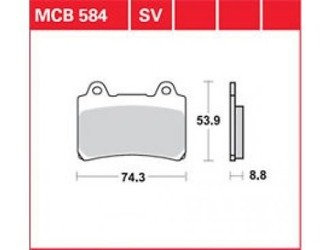KLOCKI HAMULCOWE TRW MCB584SV