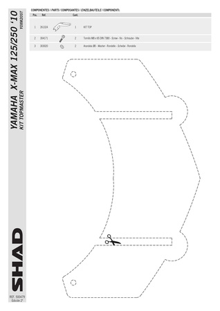Stelaż kufra tylnego Shad do Yamaha X-Max 125 250 ( 2010 - 2013 )