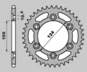 Zębatka tylna 1027 45 (735-45) ducati monster 696 08-14 (jtr735.45) (łańc. 520)