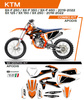 Komplet naklejek (oklein) ktm sx/sxf 125/150/250/350/450 '19-'22 apodikolor oem (pomarańczowy/biały/czarny)
