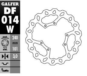 Tarcza hamulcowa przód honda cr 125r/250r '95-'07, cr 500 '95-'00, crf 250r/450r '02- wave (240x101x3mm)