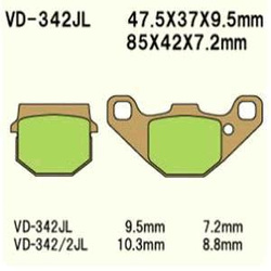 Klocki Hamulcowe Vesrah  Vd-342jl