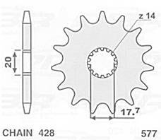 Zębatka przednia 577 17