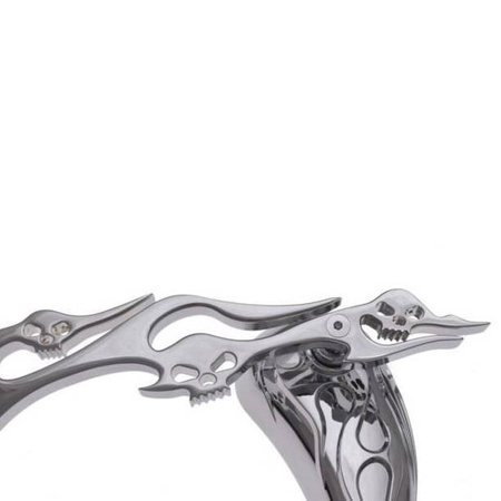 Lusterka Łezka chrom Czachy Wspornik R/R M10